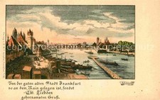 Frankfurt Main Hafen Holzschiffe