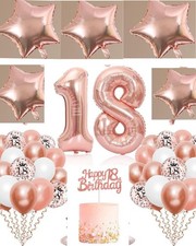 Aufblasbare Partydeko 18. Geburtstag Deko Set Roségold Mottoparty Feier