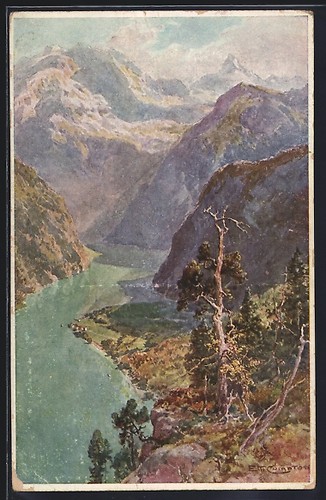 Künstler edward theodore - künstler-ak,