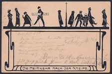 Ansichtskarte Scherzkarte Die Heimkehr nach der Kneipe Berlin 1903 [247]
