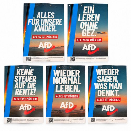 Original afd wahlplakat set - wahlplakat,