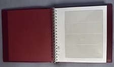 LINDNER Ringbinder rot mit 25 Stück versch. LINDNER T blanko Blätter gebraucht