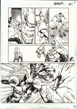 TAKESHI MIYAZAWA - ORIGINAL PAGE 14 from CAPTAIN MARVEL #31 25.7 x 36.3cm signed