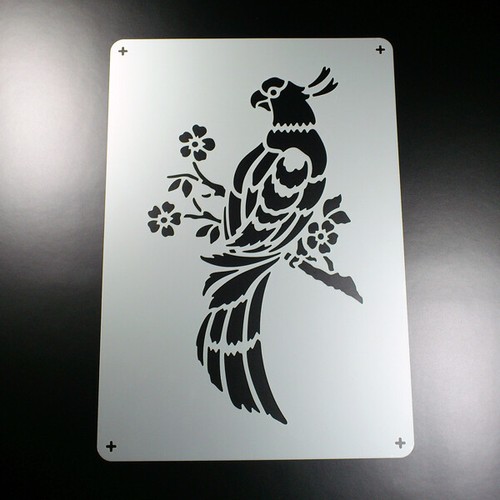 Schablone vogel ast - vogel,