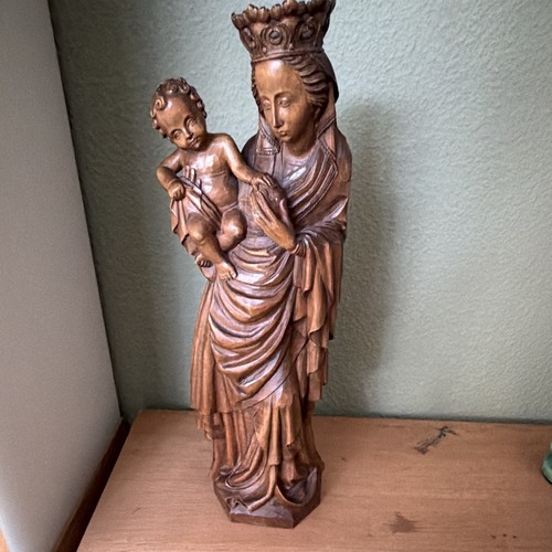 Madonna mit kind holzfigur - madonna,