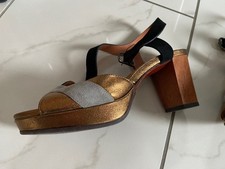 CHIE MIHARA⭐️Damen,Schuhe,Sandalen Gr. 36,5 Leder,Sandalette gold,bronze, NP350€