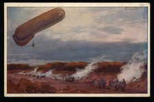 1. WK.: * FESSELBALLON Artillerie * col.-AK Prof. Hans Rudolf Schulze, gel. 1915