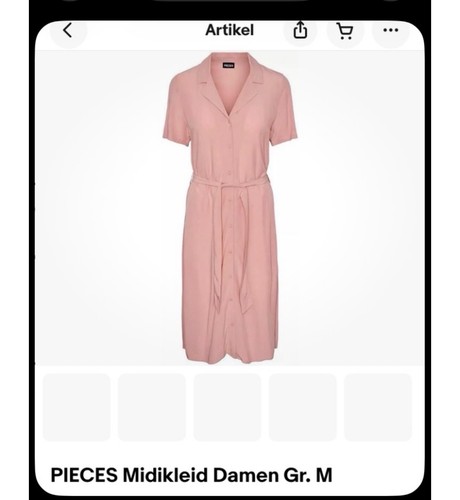 Pieces blusenkleid rosé - gr., m