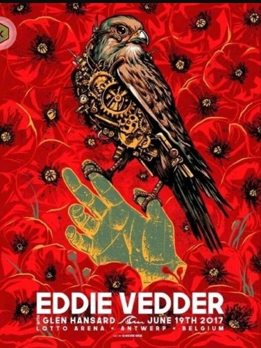 Eddie vedder siebdruck poster - vedder,