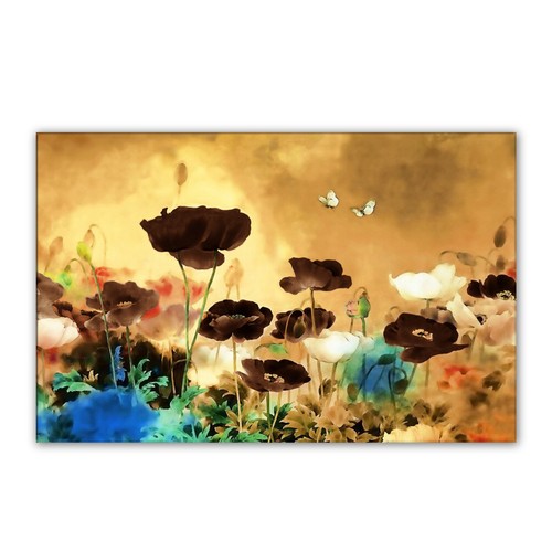 Blumen wandbild rot - wandbild, wohnzimmer