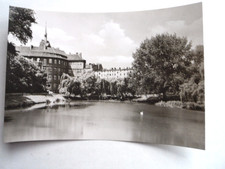 AK Berlin Weißensee Schwanenteich Parkanlage Kirchturm Wohnhaus 1964 Pankow