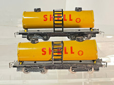 2 x HWN- H. Wimmer H0 Blech SHELL-Tankkesselwagen - "EISENBAHN AUS DEM KAUFHAUS"