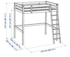 Metall Hochbett 140x200 cm