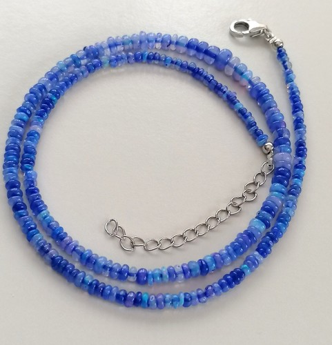 äthiopischer blue opal kette - blue,