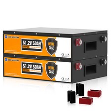 ECO-WORTHY 48V 50AH 100AH 200AH LiFePO4 Batterie 10,24kWh Speicher Akku mit BMS