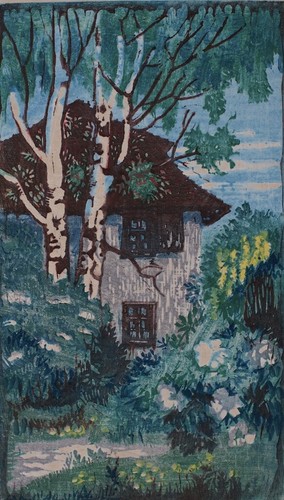 Haus mit blumengarten - haus,