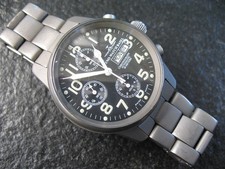 Chronograph Titanium Zeno Watch Basel Flieger Ref. 7557 Automatik Valjoux 7750