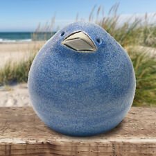 Spatz Blau "Gute Miene" von Susanne Boerner, Größe S, D 11cm, H 11 cm, Figur