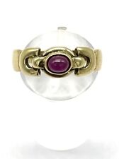 333/- 8KT Gelbgold Ring, Rubin, Damen, Gr. 57, guter Zustand.
