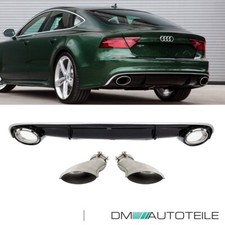 Heckdiffusor Schwarz + Blenden passt für Audi A7 4G Sportback ab 10-14 kein RS7