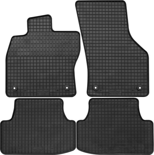 Gummimatte teilig schwarz - 4-teilig,