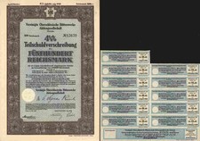Vereinigte Oberschlesische Hüttenwerke 1940 Gleiwitz Schlesien von Giesche 500 M
