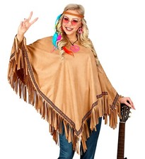 Poncho Wildlederoptik