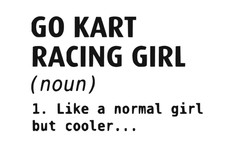 Go Kart Racing Girl Aufkleber