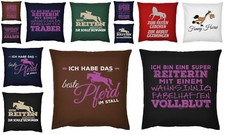 Pferde Sprüche Kissen - Vollblut - Araber - Englisches Vollblut - Traber - Deko 