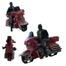 Micro Machines Harley Davidson Electra Glide Motorrad mit Fahrer Rot