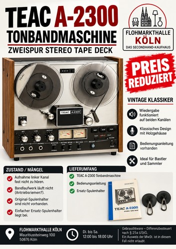 Teac 2300 tonbandmaschine - a-2300,