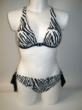 Bikini schwarz-weiß mit Spitze am Rücken von OPERA Gr.44 A/B  NEUWARE