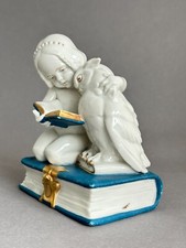 Figur Katzhütte Hertwig & Co Mädchen kleine Nympe Eule Owl Allegorie Wissen