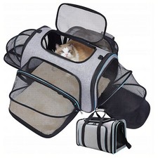 Transporttasche Katze Hund faltbar bis 8kg – Belüftet – Reise Tragetasche