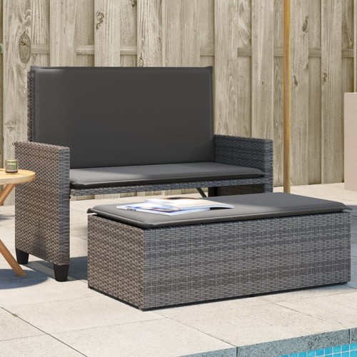 Gartenbank mit kissen hocker - mit,