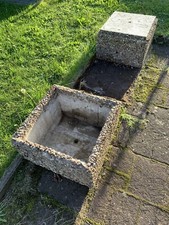 2x Waschbeton Blumenkübel 