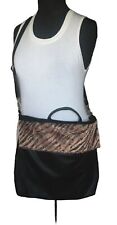 Accessoires Crossbody Tasche mit Fellansatz Schwarz/Braun/Zebra 35x35x8,5
