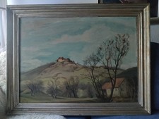 Altes Ölgemälde Burg