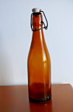 bierflasche alt Bügelverschluss, technische Prägung im Glas, DDR Produkt