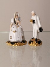 Rosenthal 2 Miniaturen 1910 Kavalier + Dame farbig v. B.  Boeß Top 1. Wahl