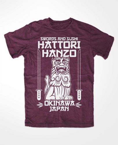 Hattori hanzo shirt burgund - hanzo, t-shirt