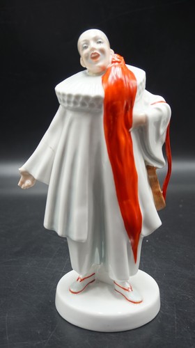 Weiße pierrot porzellanfigur - weiße, pierrot-porzellanfigur