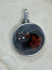 Kettenanhänger Katze Silber