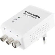 Antennenverstärker 4K Weiß 20dB IEC DVB-C DVB-T DVB-T2 Dual 