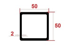 S235JRH Vierkantrohr Stahlrohr Stahl Quadratrohr Hohlprofil St37 50x50x2 mm