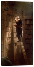 Leinwandbild Der Bücherwurm -