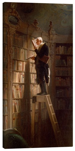 Leinwandbild der bücherwurm - leinwandbild,