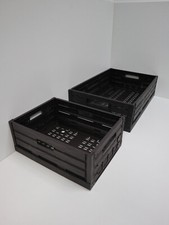 Obstkiste Gemüsekiste klappbar Klappboxen 5x neu Kunststoffkisten holzoptik Holz