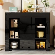 Schwarz hochglanz sideboard - hochglanz,