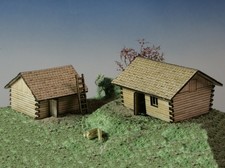 Heustadl 2 Stück , Bausatz aus Sperrholz, gelasert,  Spur TT  1:120